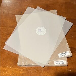 NEW Off-White Translucent Vellum Paper Packs- Two Packs of 100 Sheets